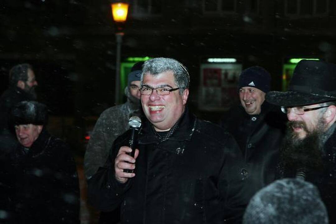 Klaipėdoje uždegta menora