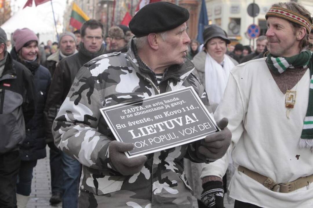 Uždraustoje eisenoje Vilniuje - tūkstančiai nacionalistų