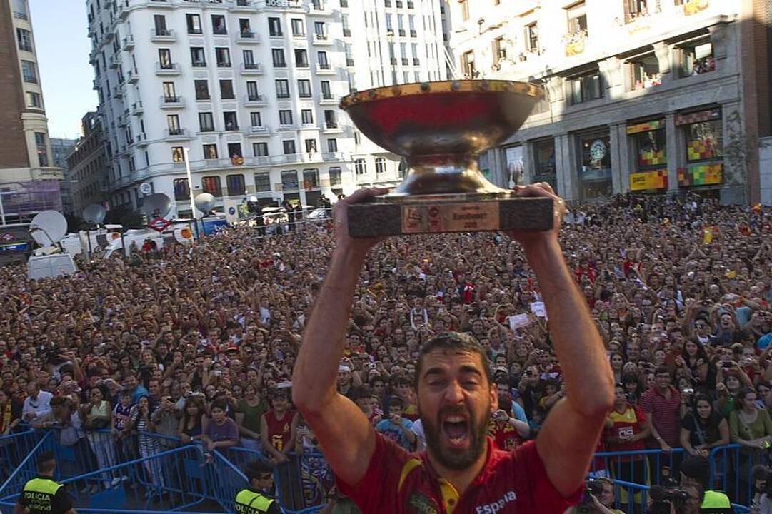 Ispanijoje trukšmingai sutikti Europos čempionato nugalėtojai