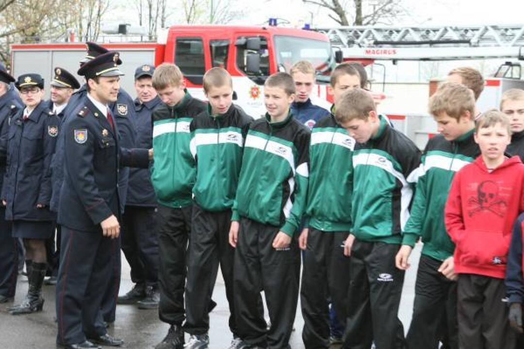 Šv. Florijono dieną Klaipėdos ugniagesiai šventė kukliai
