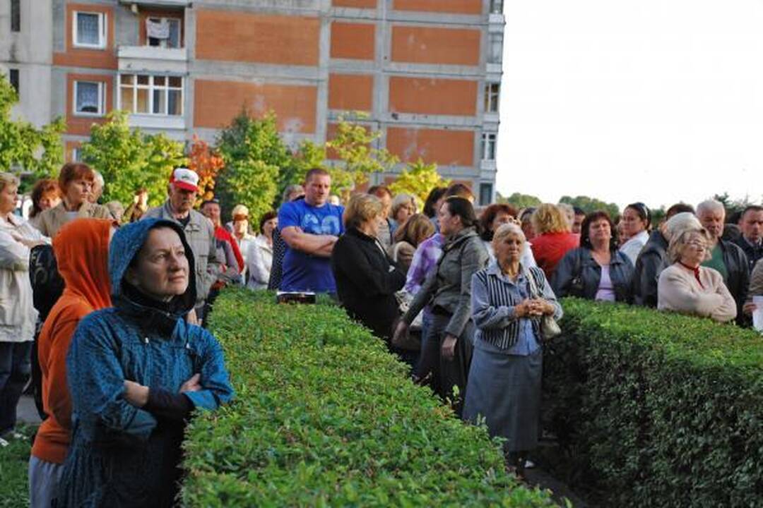 Bendrijos „Bandužiai“ nariai mitingavo dėl pirmininko pašalinimo