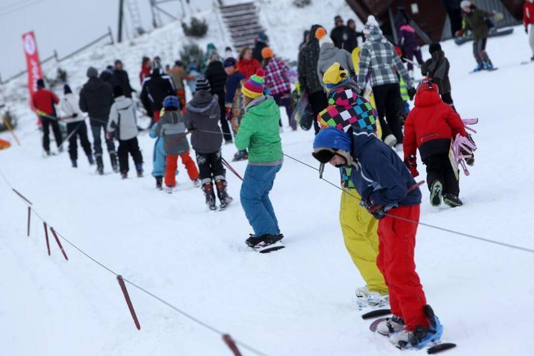  Savaitgalį Liepkalnyje pritrūko slidžių