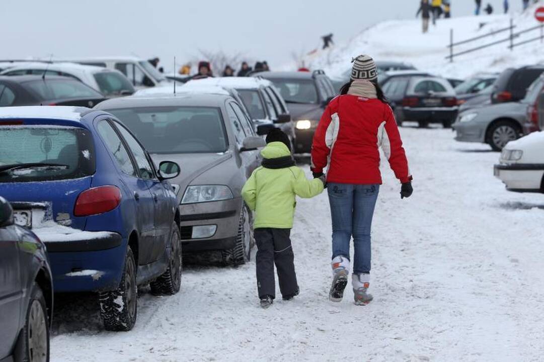  Savaitgalį Liepkalnyje pritrūko slidžių