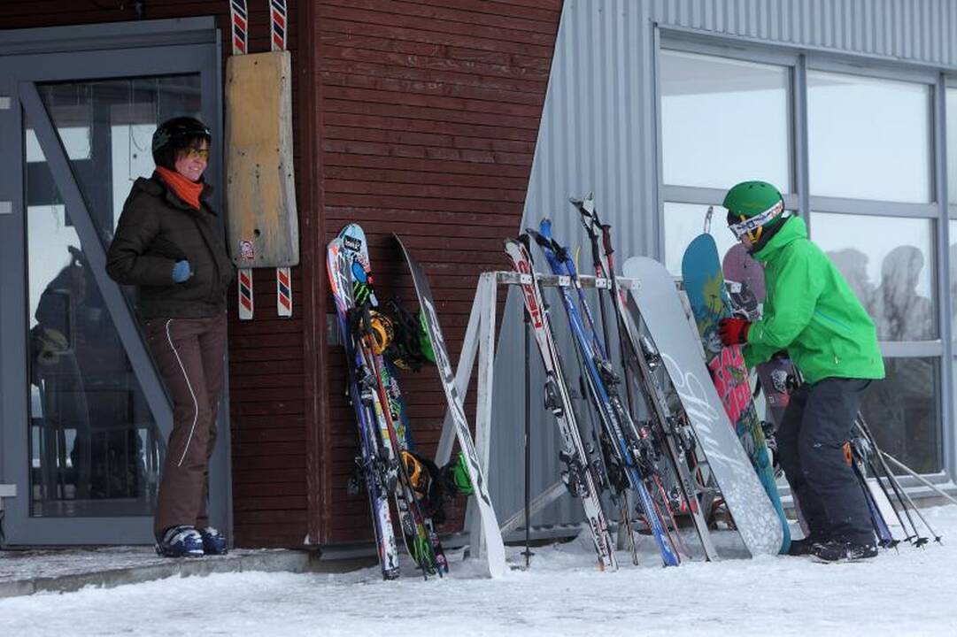  Savaitgalį Liepkalnyje pritrūko slidžių