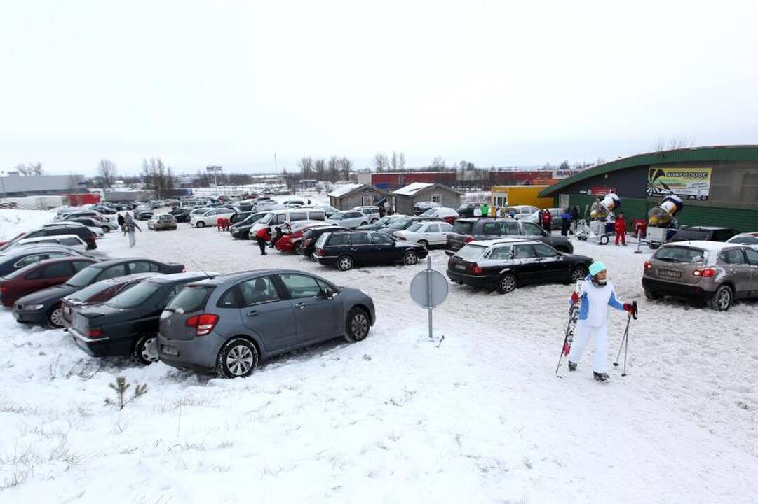  Savaitgalį Liepkalnyje pritrūko slidžių