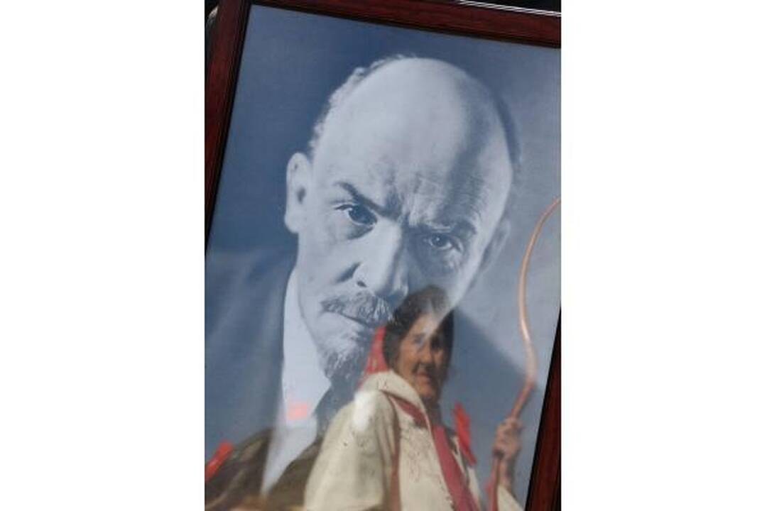 Maskvoje apie 3 tūkst. komunistų atėjo prie V.Lenino mauzoliejaus