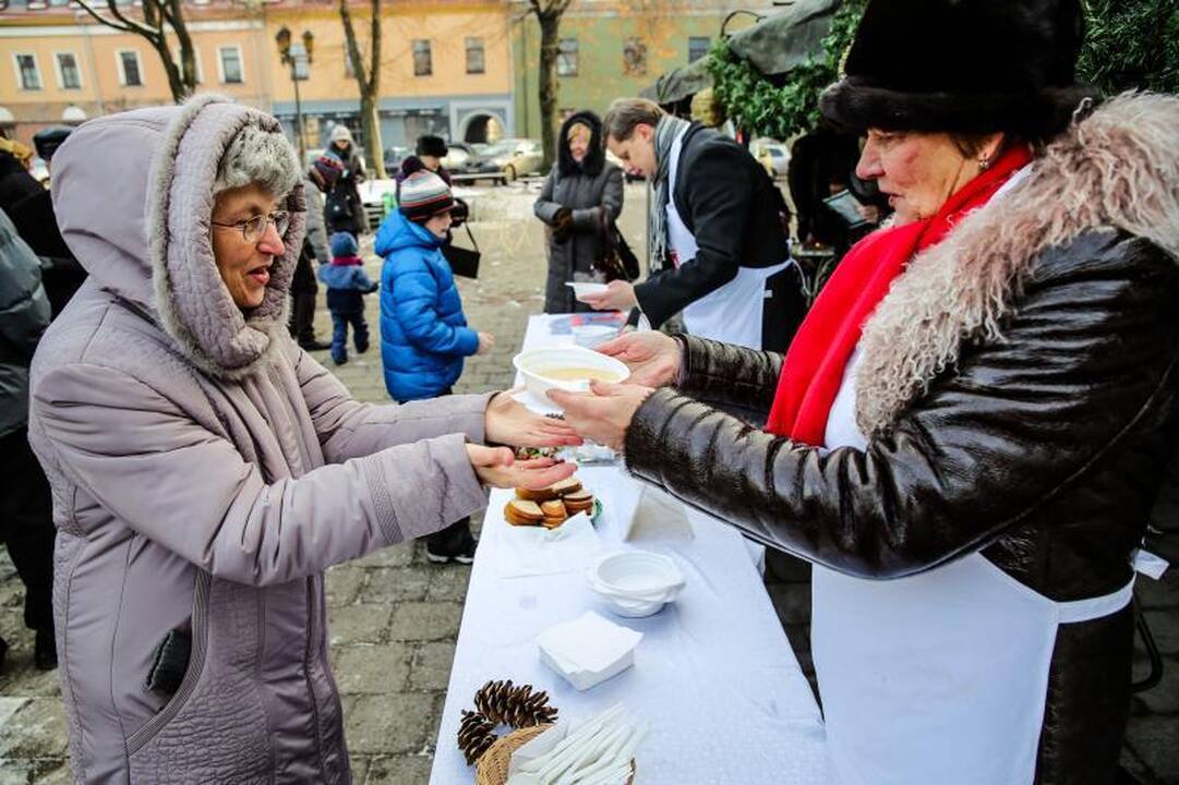Maltiečiai Kaune vaišino gardžia sriuba 