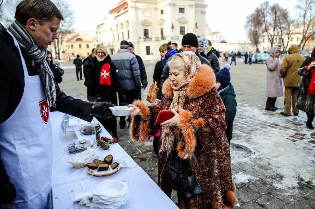 Maltiečiai Kaune vaišino gardžia sriuba 