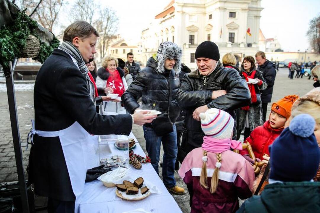 Maltiečiai Kaune vaišino gardžia sriuba 