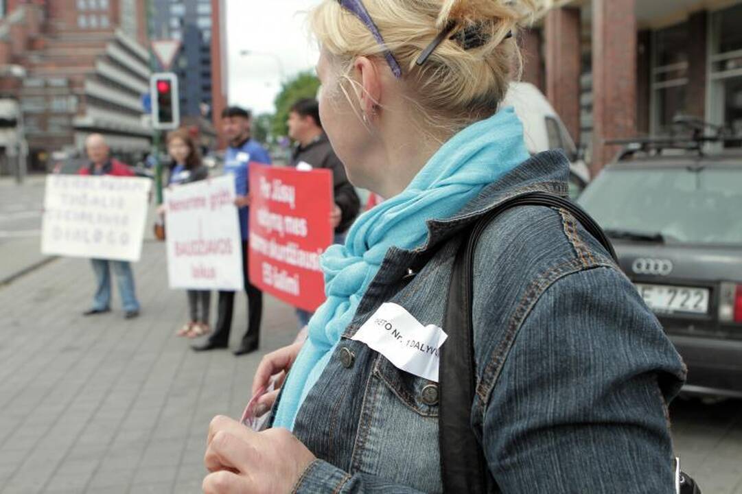 Klaipėdiečiai protestavo prieš Darbo kodekso pataisas