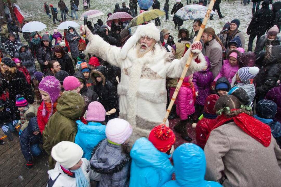 Kalėdų senis iš Laplandijos į Anupriškes atvežė pūgą