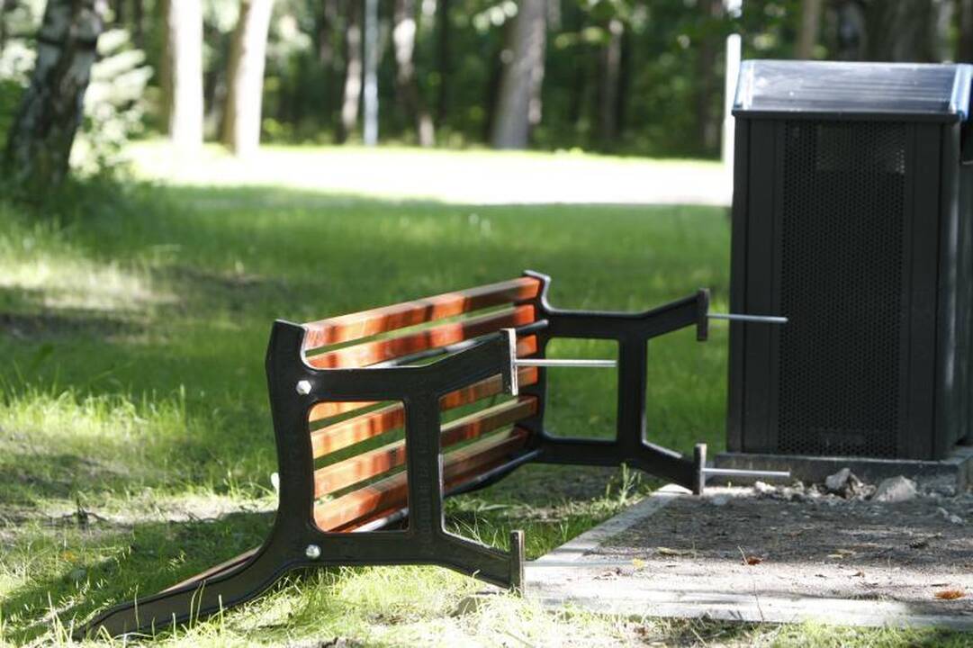 Į Klaipėdos poilsio parką įsisuko vandalai