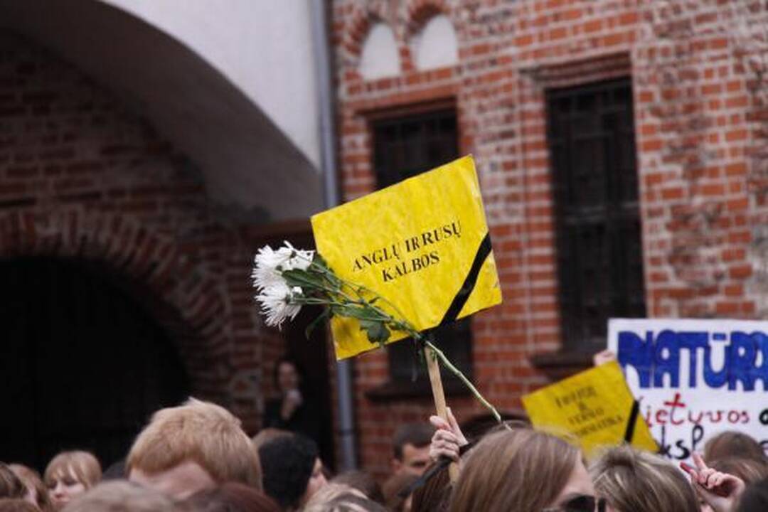 Studentai stojo ginti savo Alma Mater