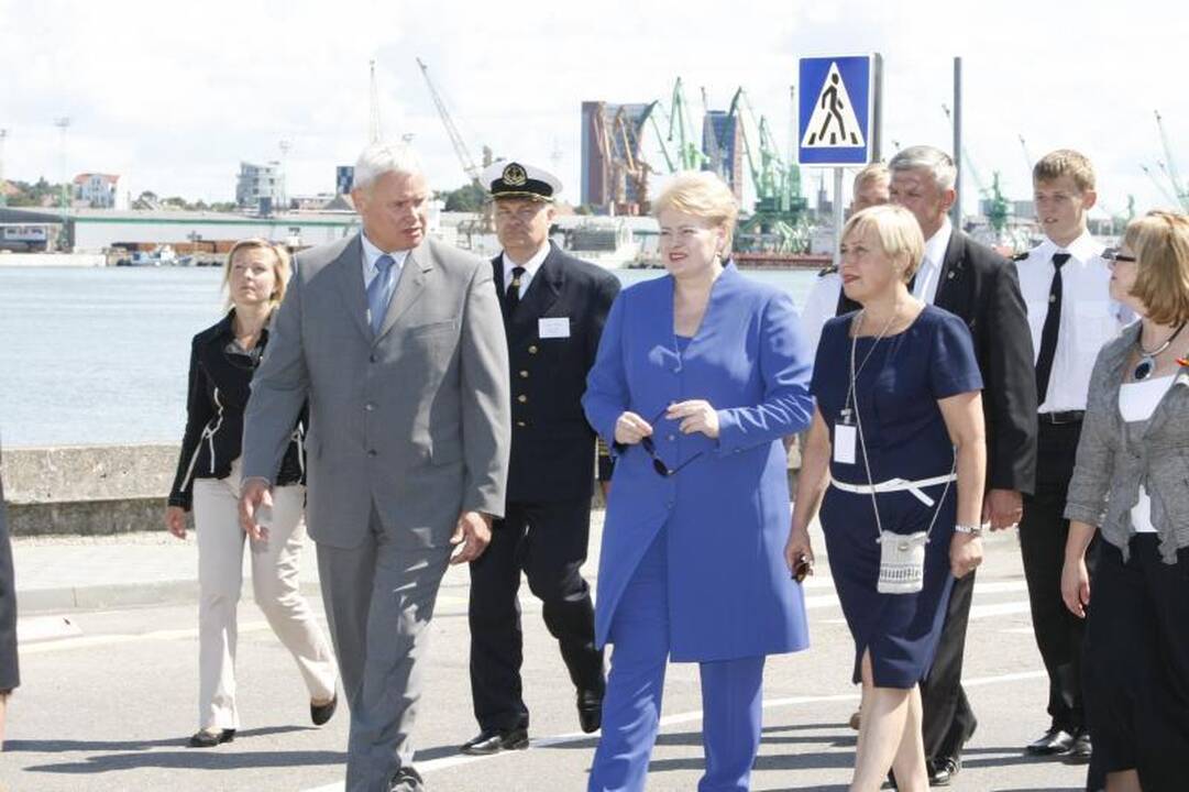 Prezidentė D.Grybauskaitė dėkojo Klaipėdos jūrininkams