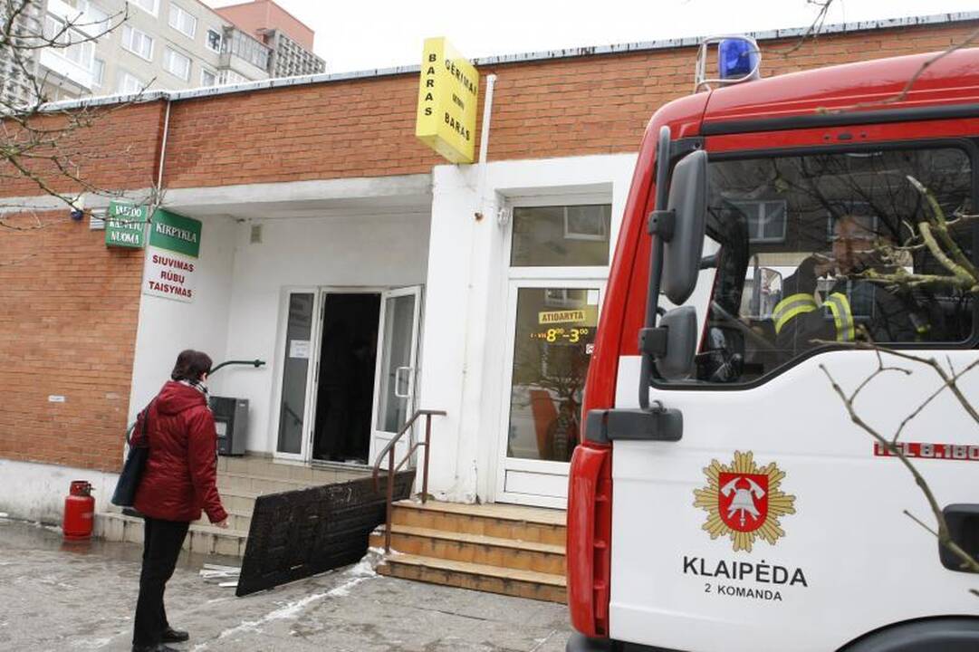 Klaipėdoje prekybos centre kilo gaisras 