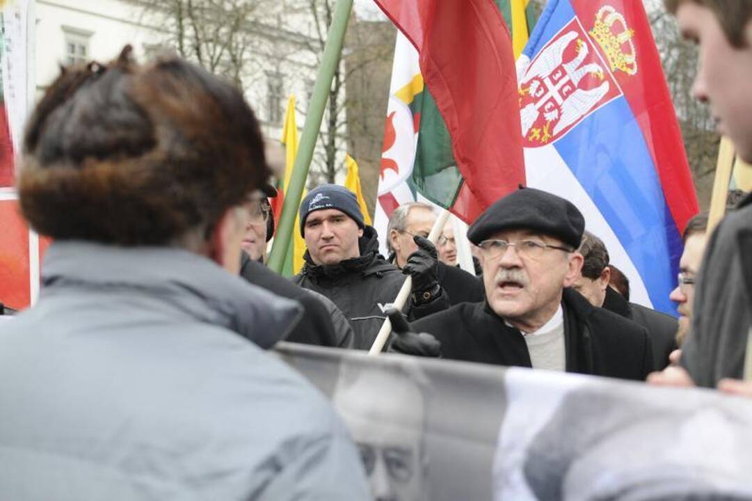 Kovo 11-osios eitynėse - ir kaukolės, ir provokacijos