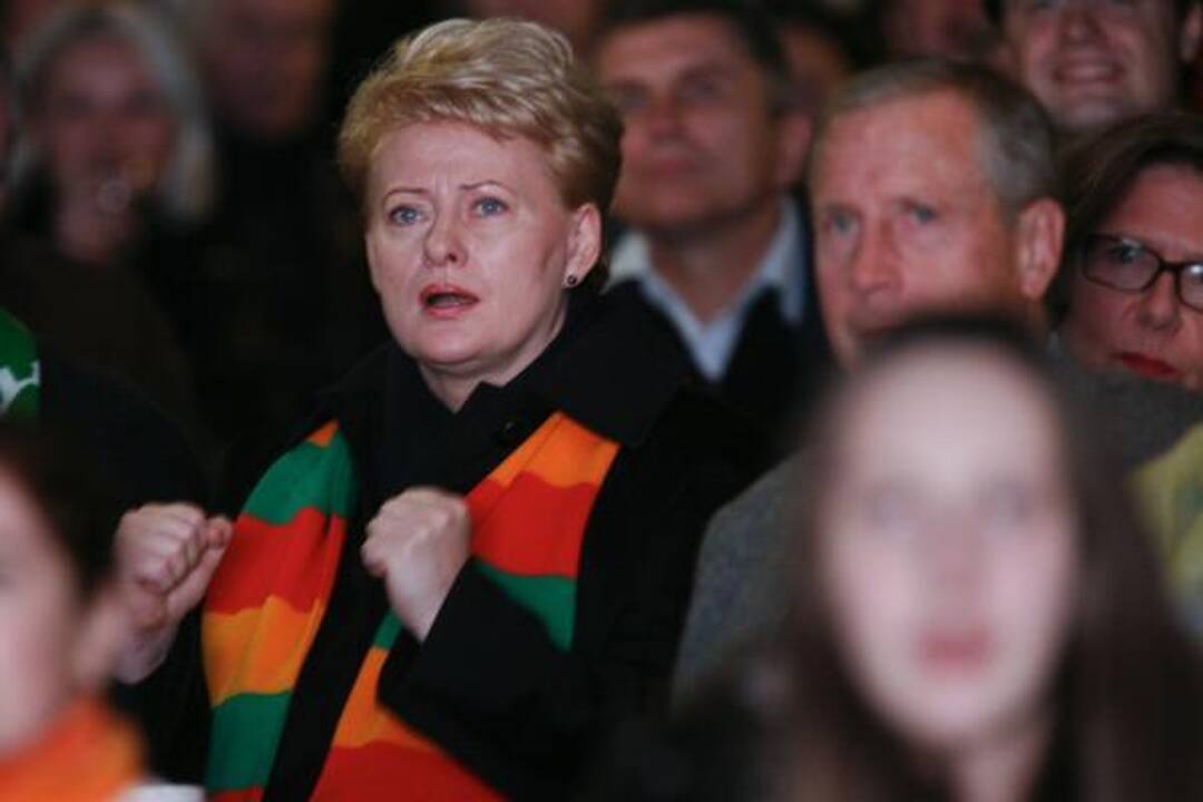 D.Grybauskaitė ragino tikėti Lietuvos rinktinės sėkme