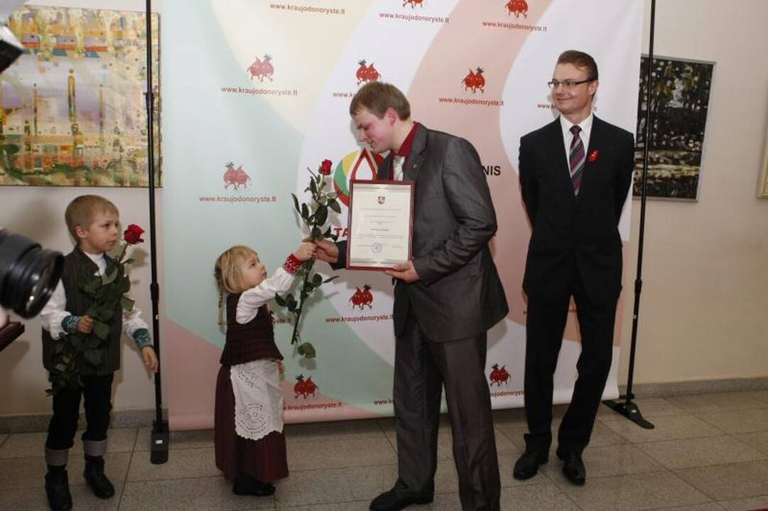 Neatlygintiniems kraujo donorams iš Klaipėdos - ordinas ir padėkos