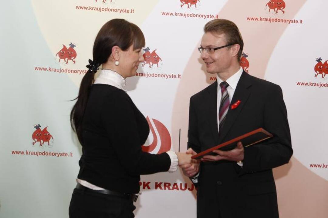 Neatlygintiniems kraujo donorams iš Klaipėdos - ordinas ir padėkos