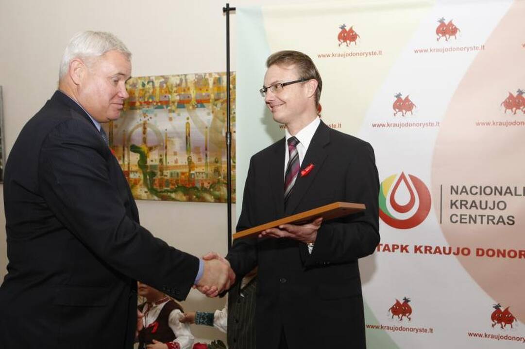 Neatlygintiniems kraujo donorams iš Klaipėdos - ordinas ir padėkos