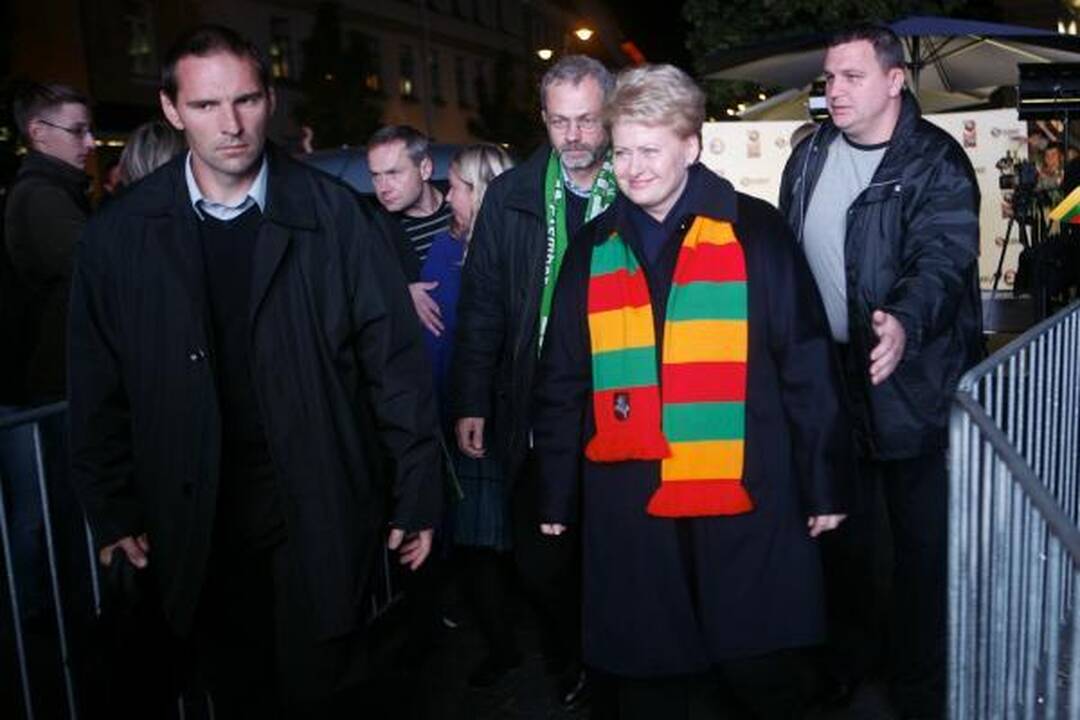 D.Grybauskaitė ragino tikėti Lietuvos rinktinės sėkme