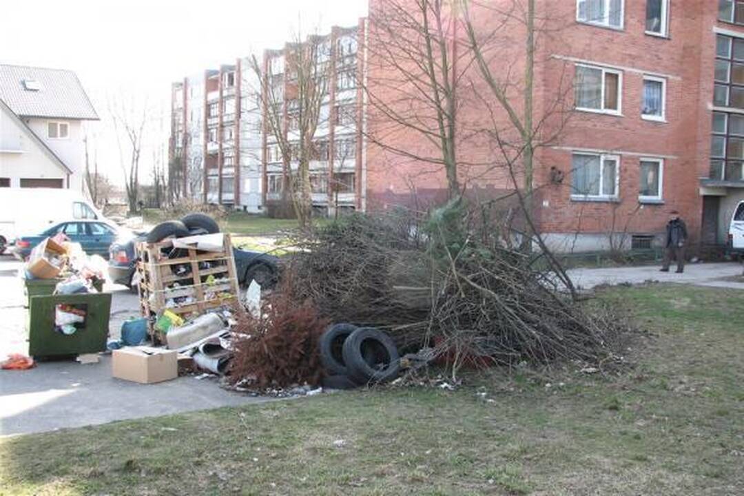 Šiukšlių kalnai daugiabučio kieme - gyventojų reikalas?