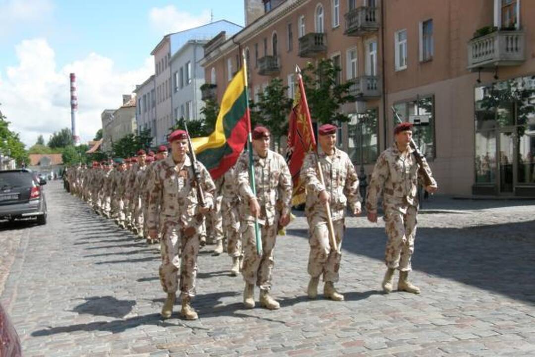 Klaipėdoje sutikti iš Afganistano grįžę kariai