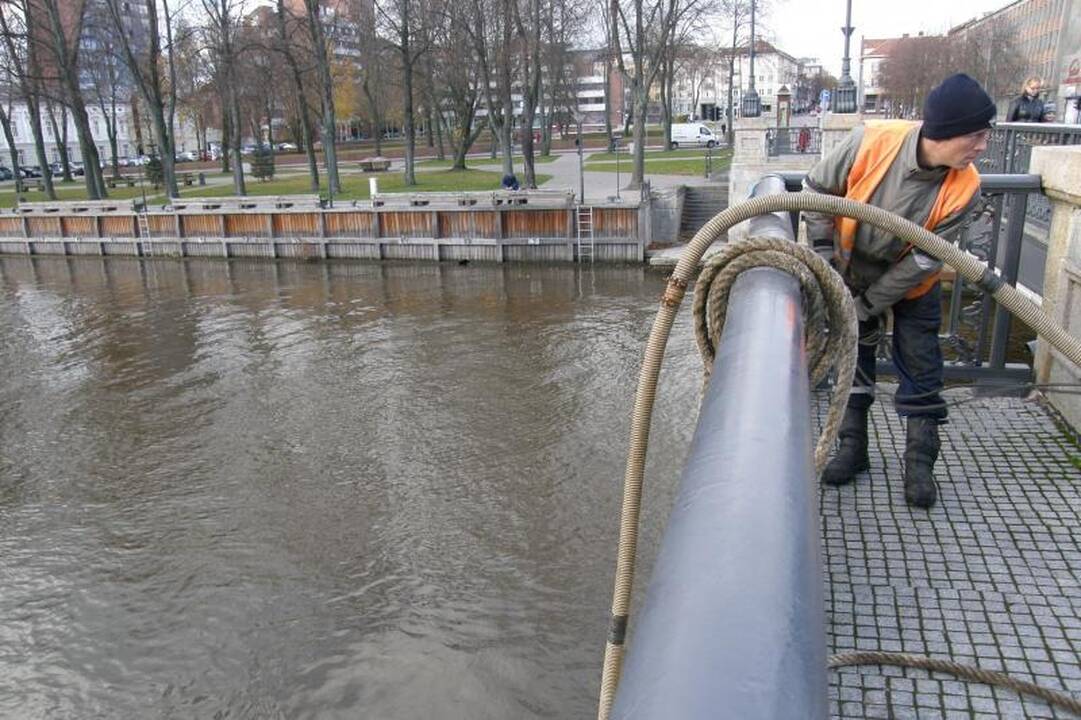 Klaipėdos Biržos tiltas ruošiamas pakėlimui