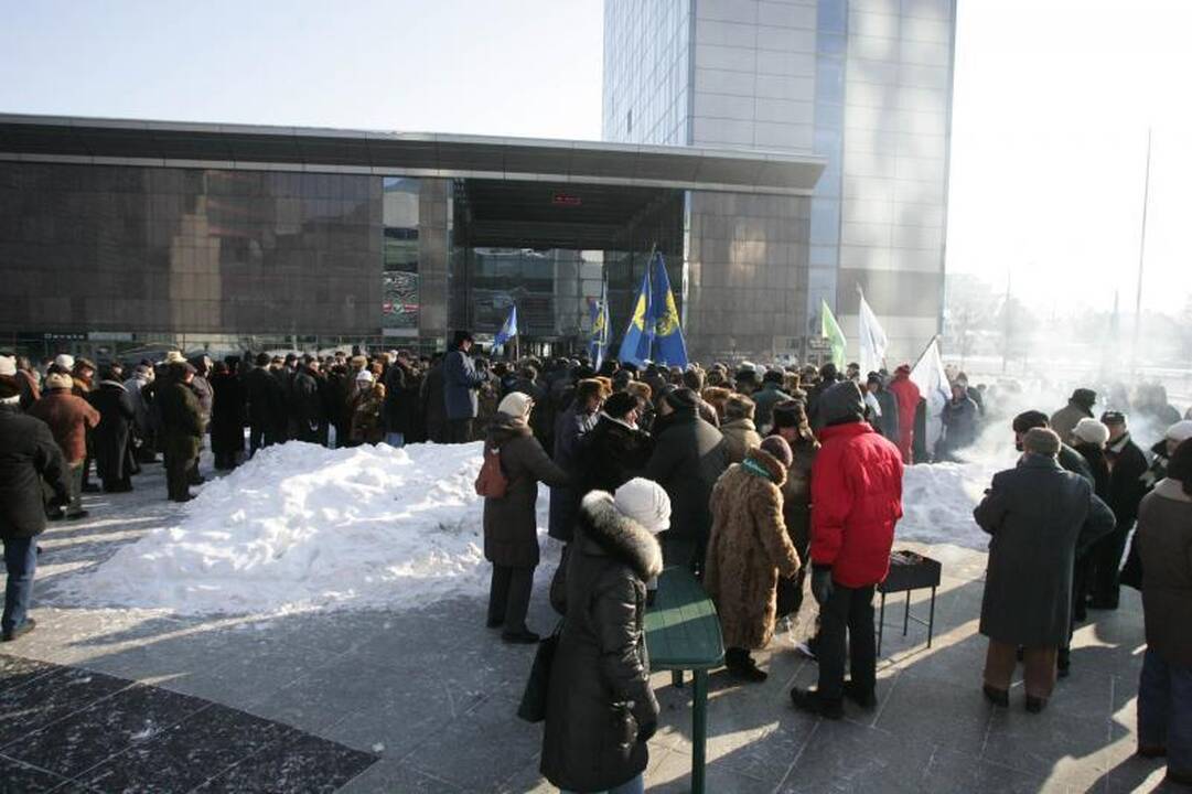 Akistatos su protestuotojais A.Zuokas nepabūgo