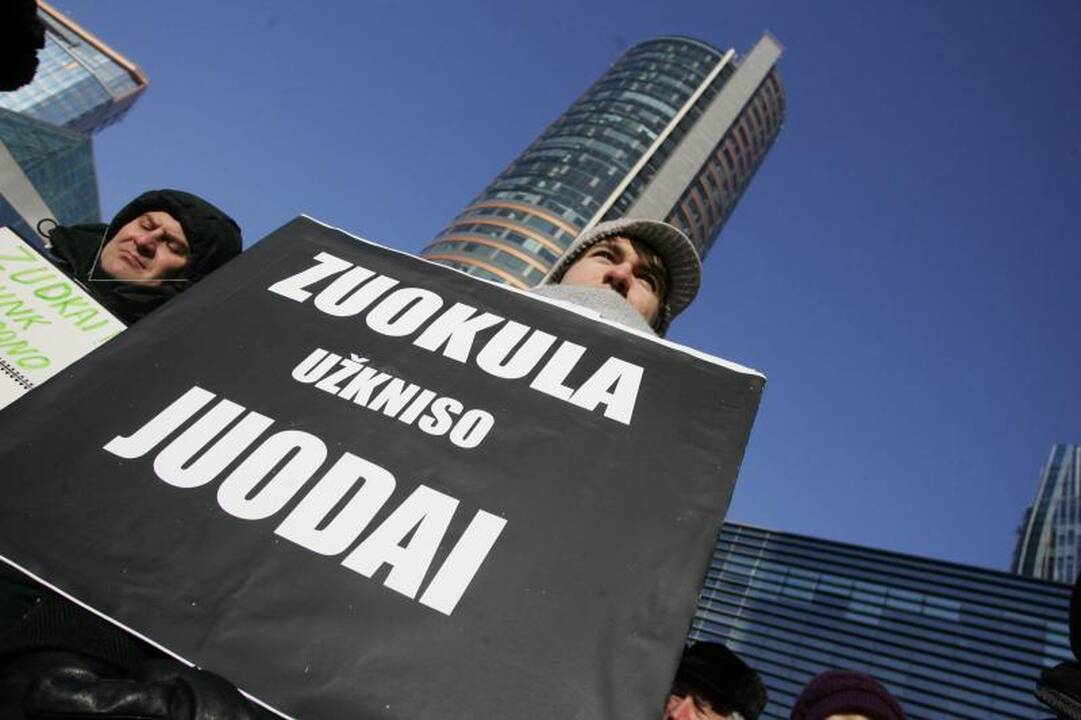 Akistatos su protestuotojais A.Zuokas nepabūgo