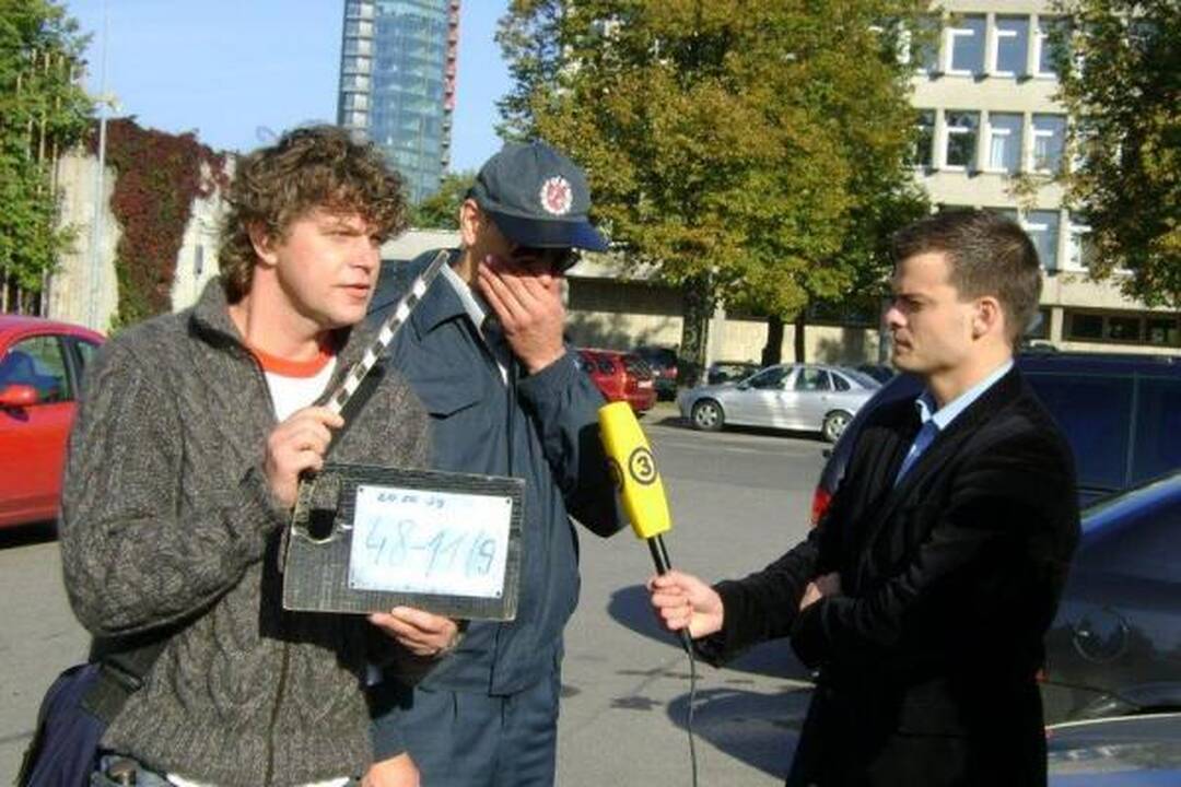 TV3 sporto žurnalistas M.Rainys nusifilmavo seriale
