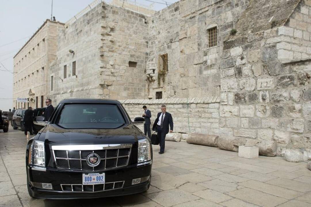 B.Obama aplankė Viešpaties gimimo bažnyčią Betliejuje
