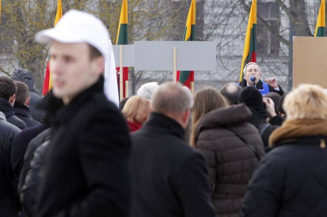 Prie Vilniaus teismo – Darbo partijos rėmėjų protestas (papildyta)