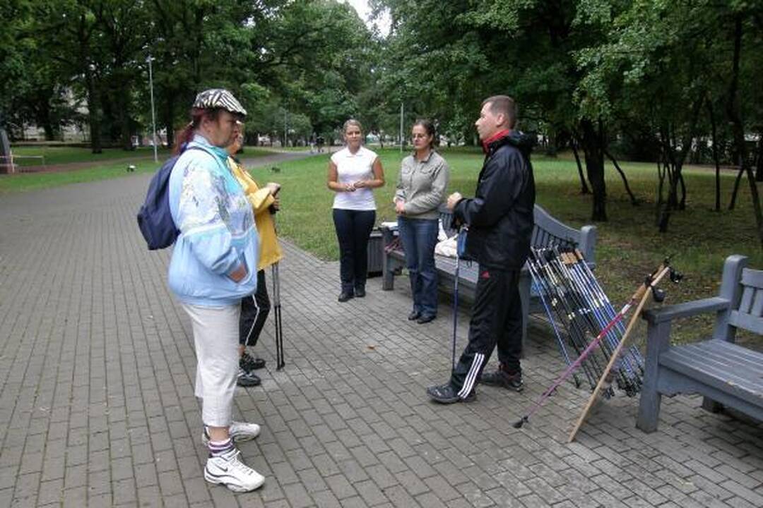Šiaurietiškas vaikščiojimas sudomino tik tris klaipėdietes