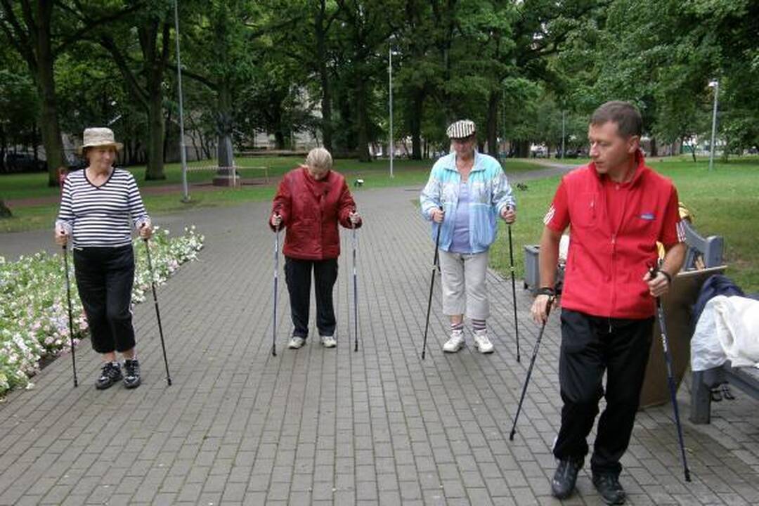 Šiaurietiškas vaikščiojimas sudomino tik tris klaipėdietes