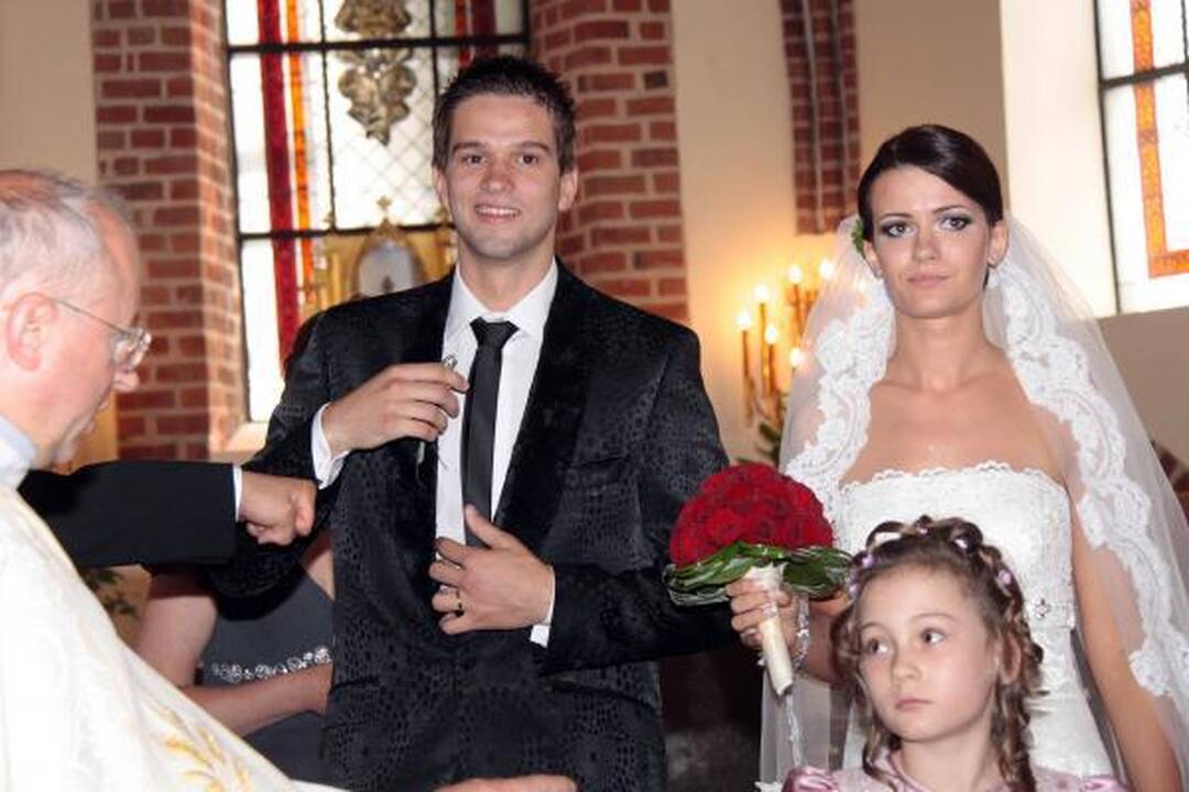 Kaune su savo išrinktąja susituokė krepšininkas M.Kalnietis