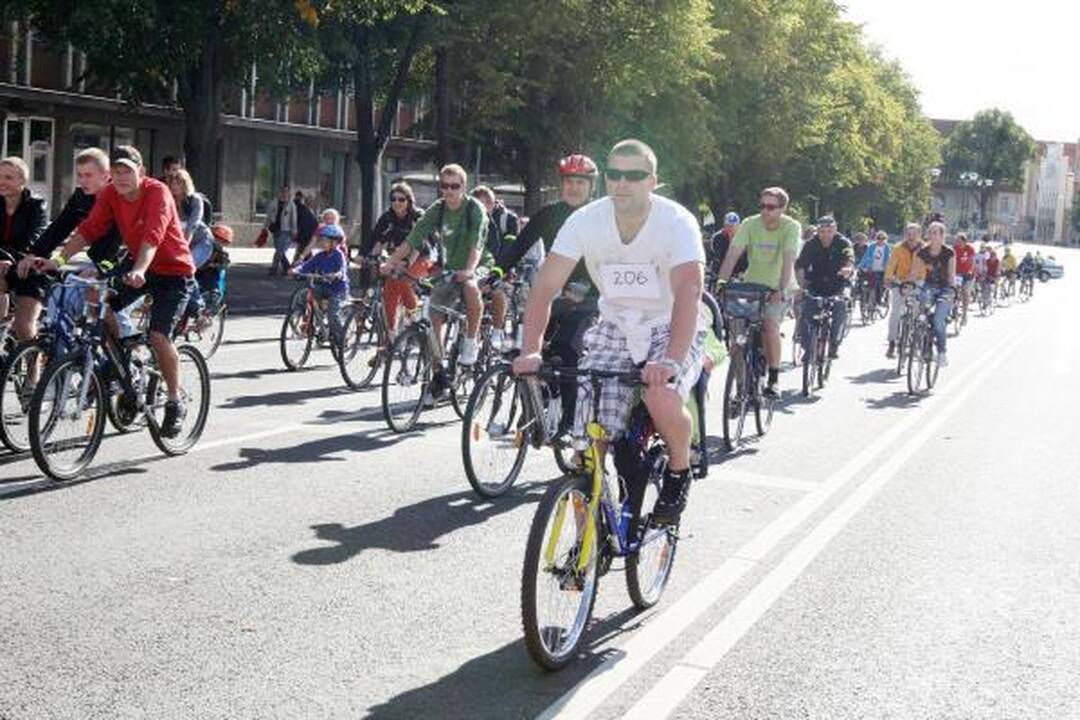 Dviračių skambučiai išjudino Klaipėdą