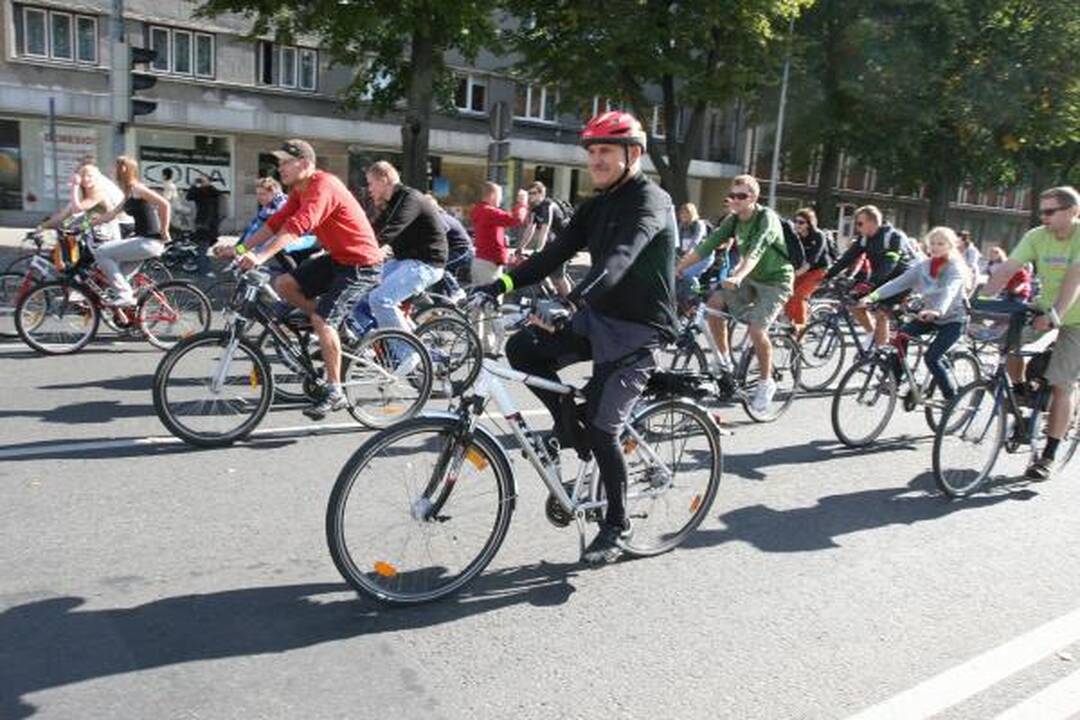 Dviračių skambučiai išjudino Klaipėdą