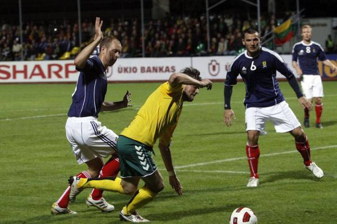 Europos futbolas: lietuviai – prieš škotus 0:0 (papildyta) 