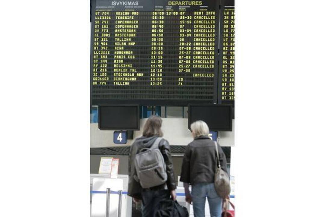Skrydžiai virš Lietuvos nevyksta ir šeštadienį (papildyta 15 val.)
