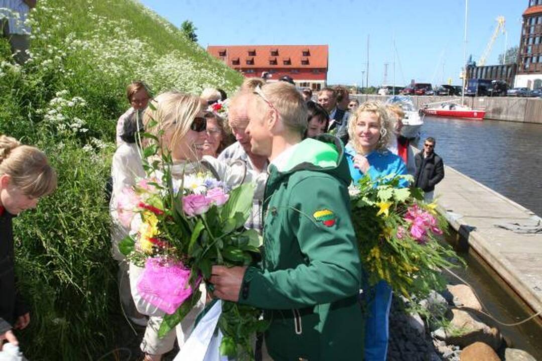 Baltijos jūrą baidarėmis perplaukę klaipėdiečiai grįžo namo