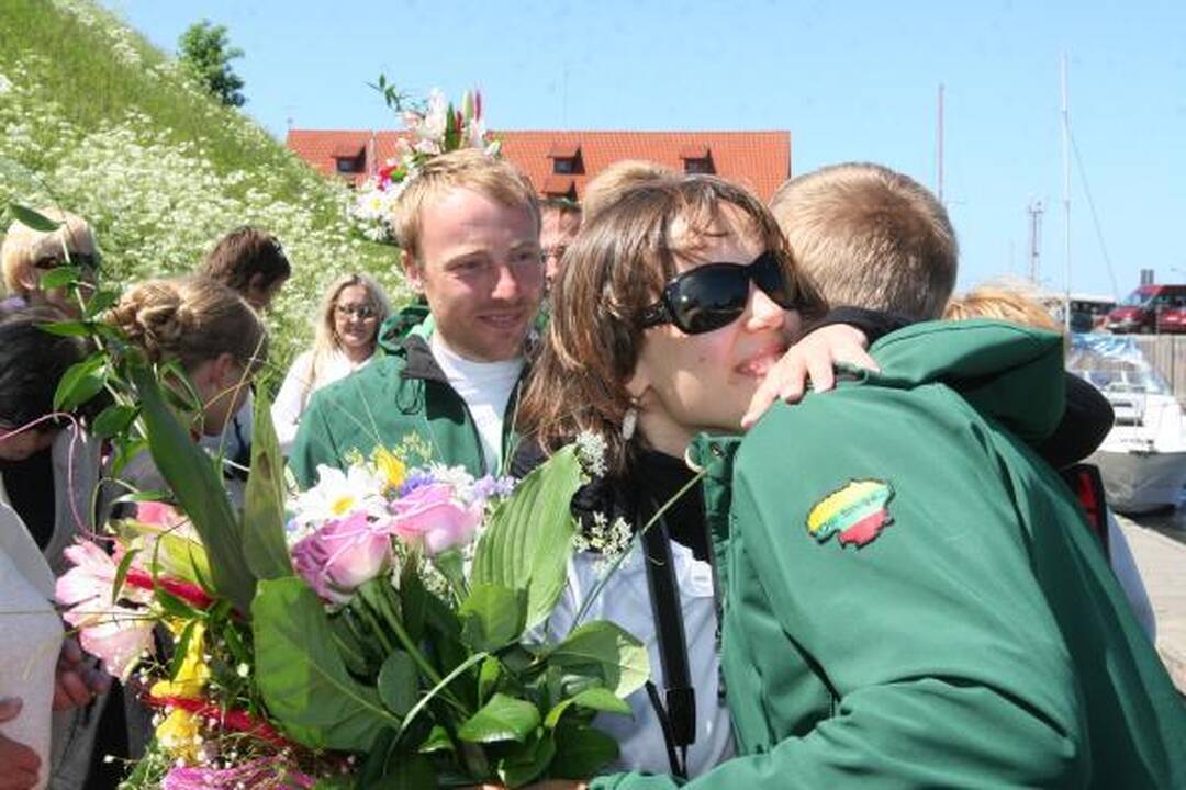 Baltijos jūrą baidarėmis perplaukę klaipėdiečiai grįžo namo