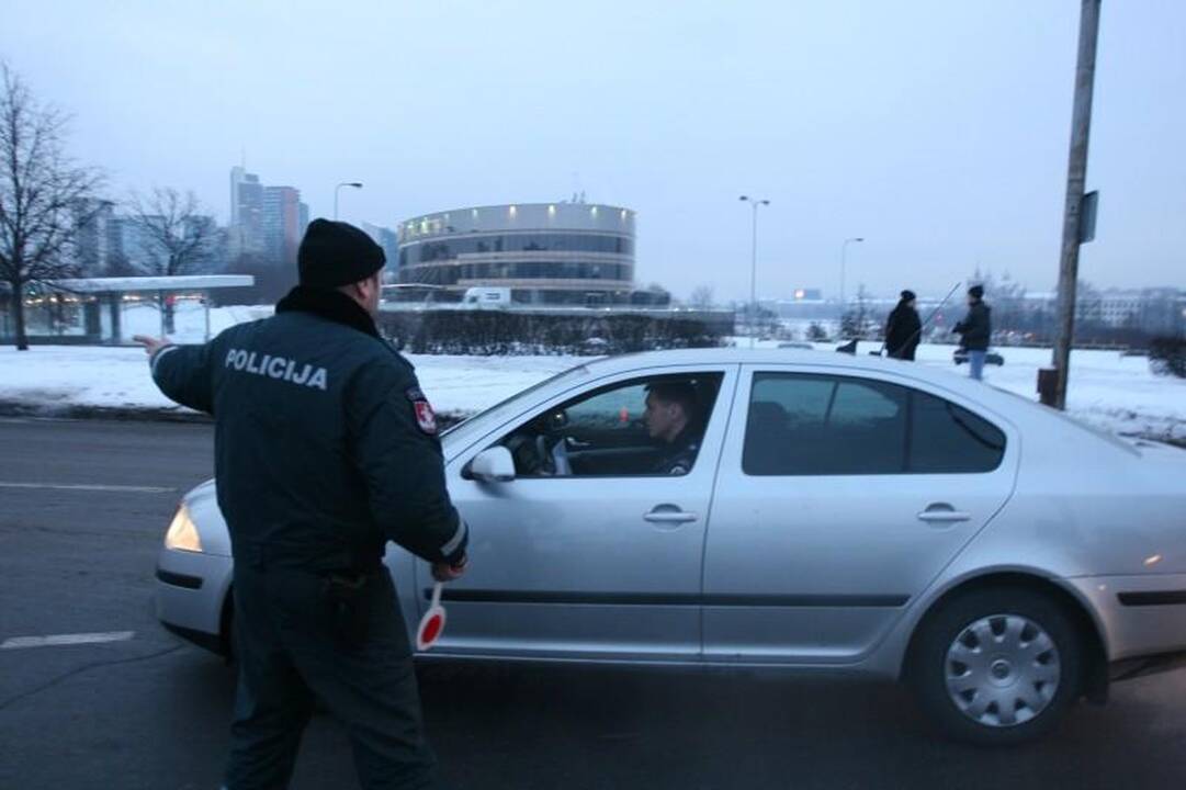 Policija baus protesto akcijoje dalyvavusius taksistus