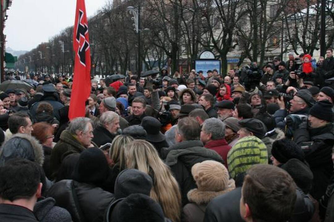 V.Šustausko mitingas praėjo be incidentų (atnaujinta 13.10 val.)