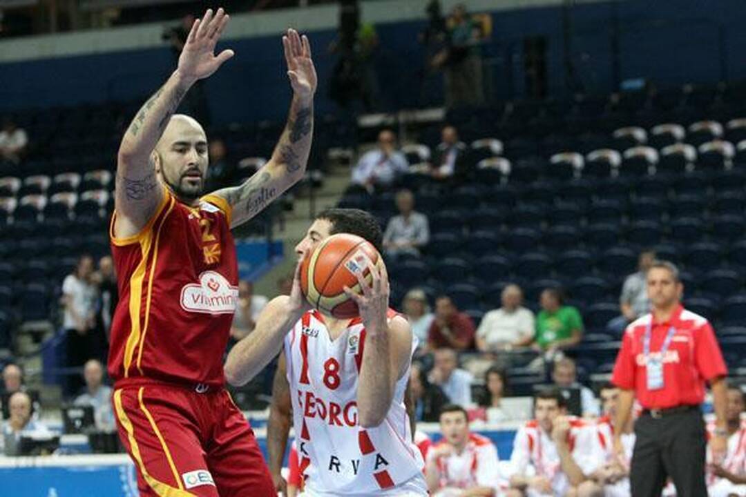 Makedonai paskutinėm sekundėm palaužė gruzinus - 65:63