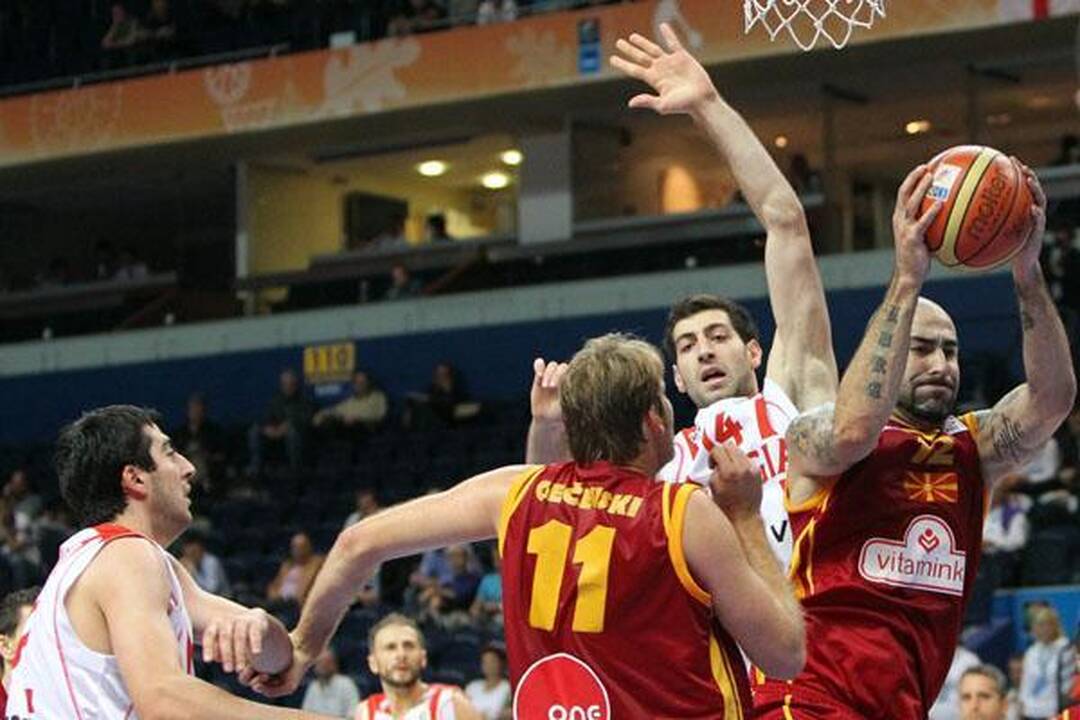 Makedonai paskutinėm sekundėm palaužė gruzinus - 65:63