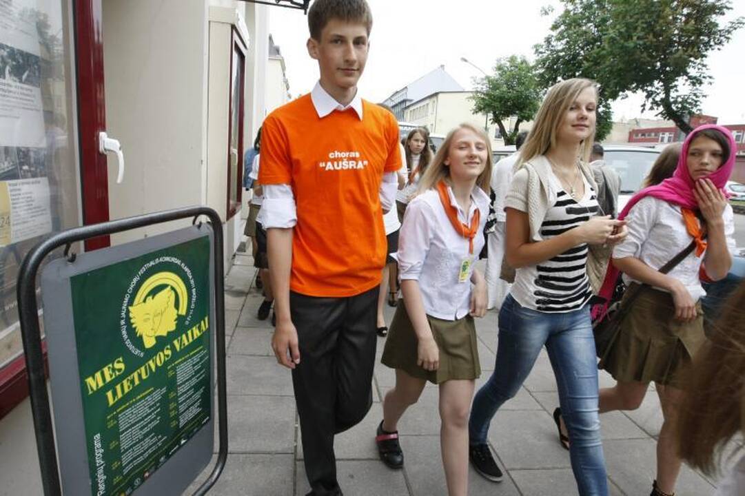 Klaipėdoje skamba tūstančių Lietuvos vaikų balsai