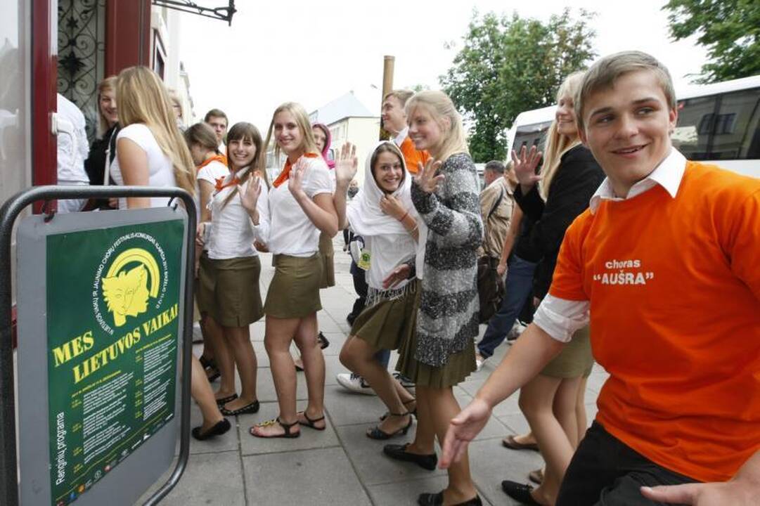 Klaipėdoje skamba tūstančių Lietuvos vaikų balsai