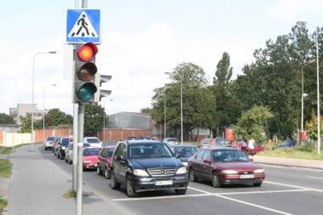 Prie Socialinių mokslų kolegijos įjungtas šviesoforas