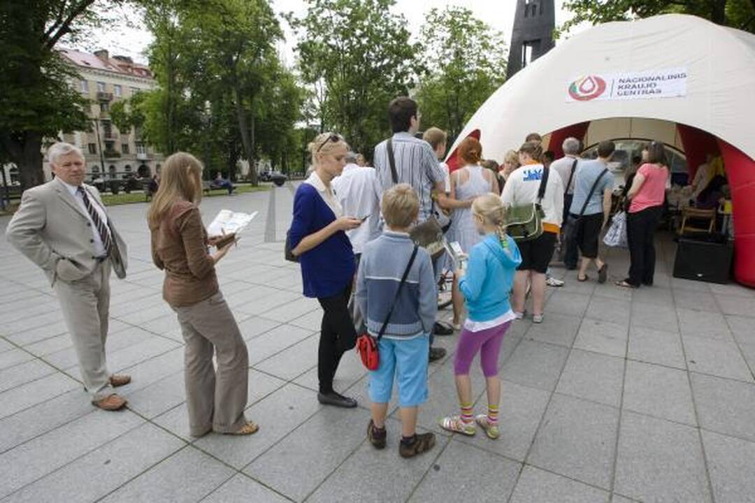 Kraujo donorų akcijoje surinkta 100 kraujo maišelių